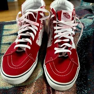 Used Vans high tops red
